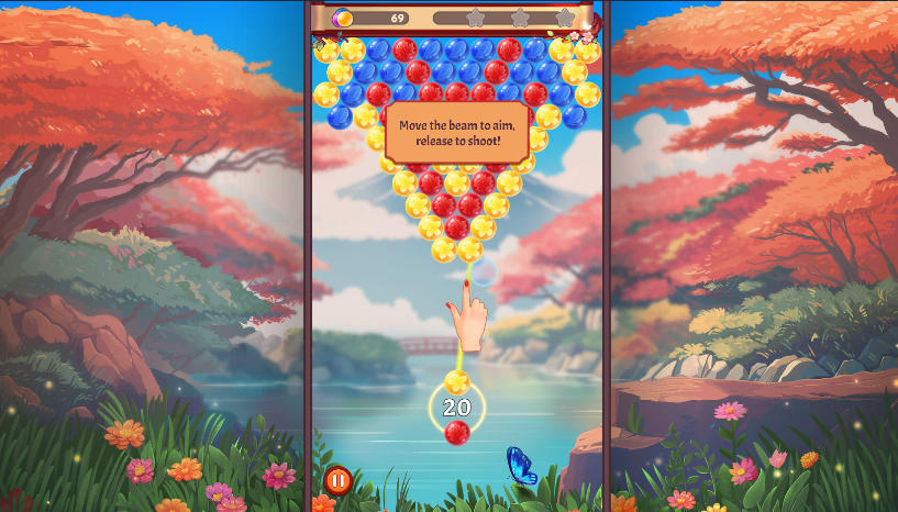 Bubble Shooter Butterfly Flying Animation Bubble Shooter Butterfly Flying Animation - Game screenshot