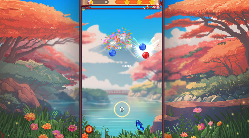 Bubble Shooter Butterfly Level Complete Bubble Shooter Butterfly Level Complete - Game screenshot