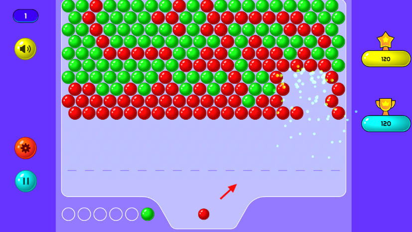 Bubble Shooter Remastered High Score - Game screenshot