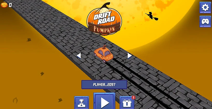Drift Road Halloween Spooky Racing Drift Road Halloween Spooky Racing - Game screenshot