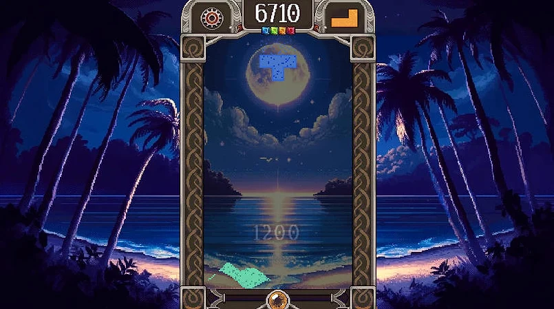 Dustrix Tetris Blocks Crumbling - Game screenshot