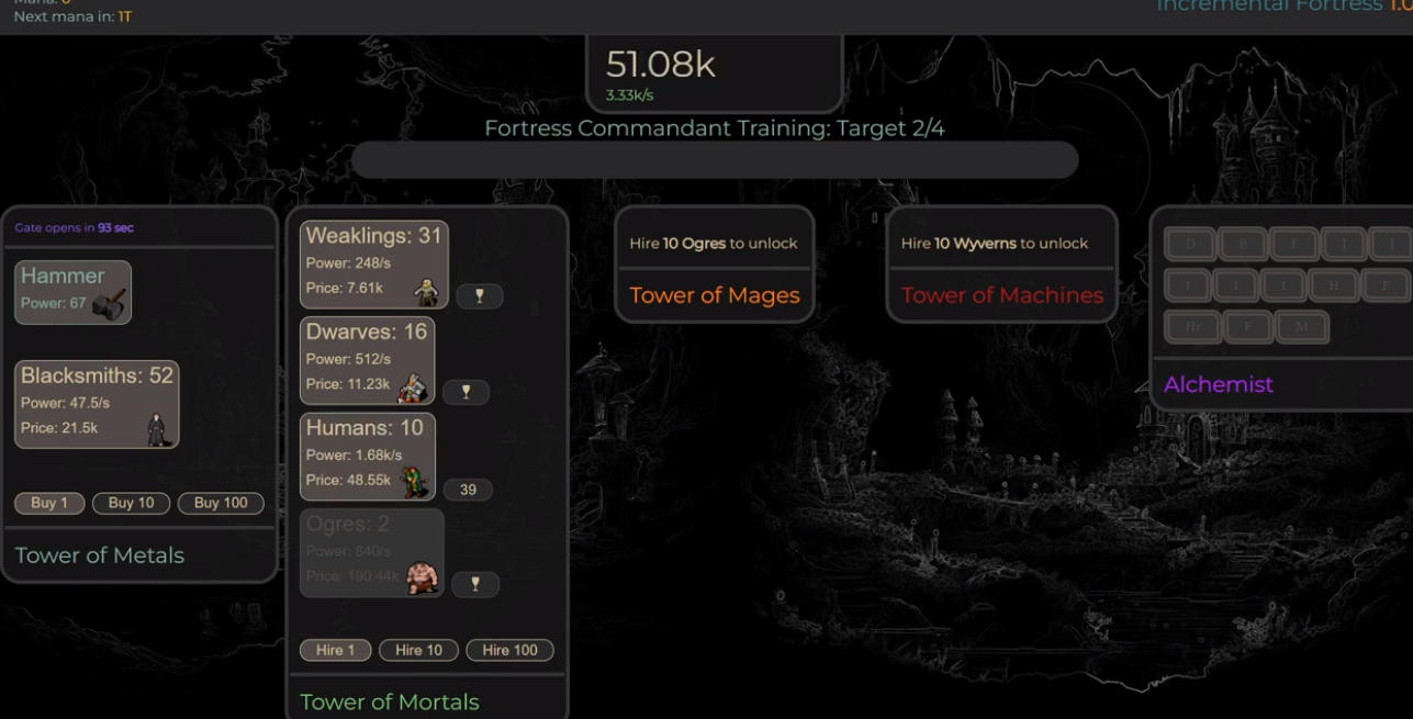 Incremental Fortress Resource Management Incremental Fortress Resource Management - Game screenshot