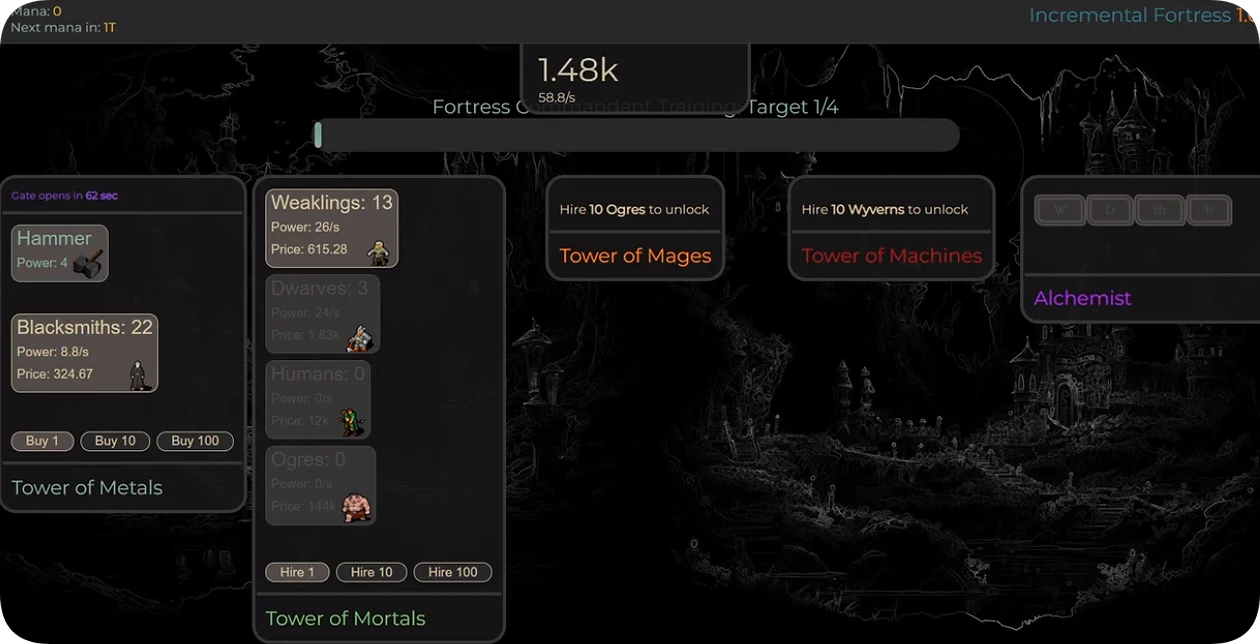 Incremental Fortress Troop Defense - Game screenshot