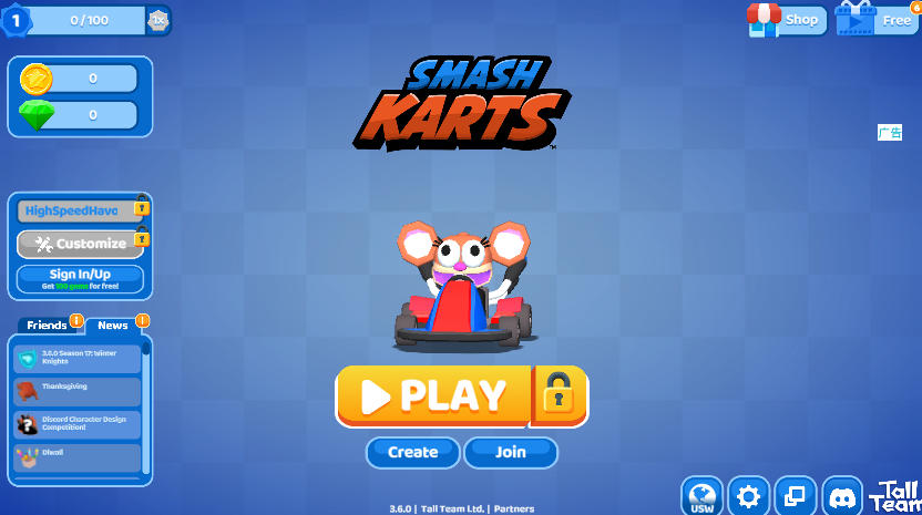 Smash Karts Weapons Smash Karts Weapons - Game screenshot