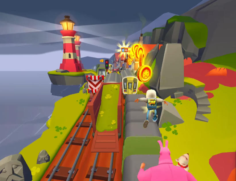 Subway Surfers Ireland Green Landscape - Game screenshot