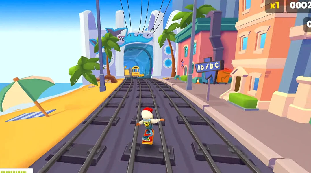 Subway Surfers Sydney Beach Running - Game screenshot