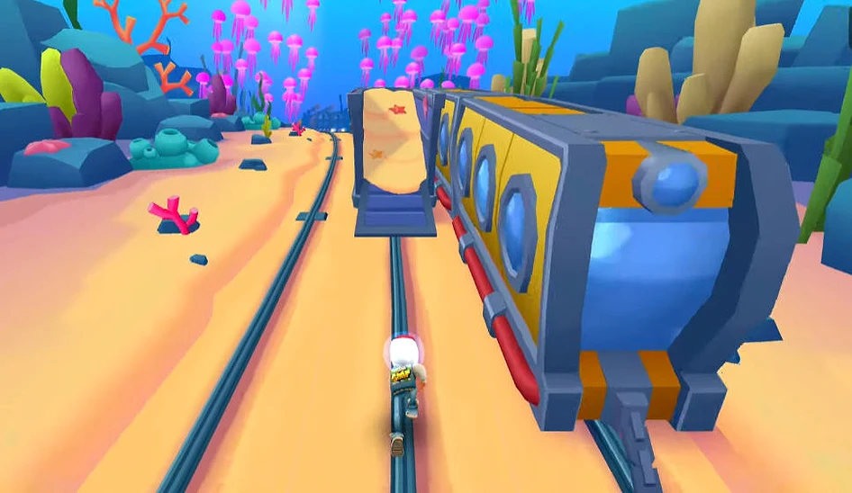 Subway Surfers Underwater Coral Reef - Game screenshot