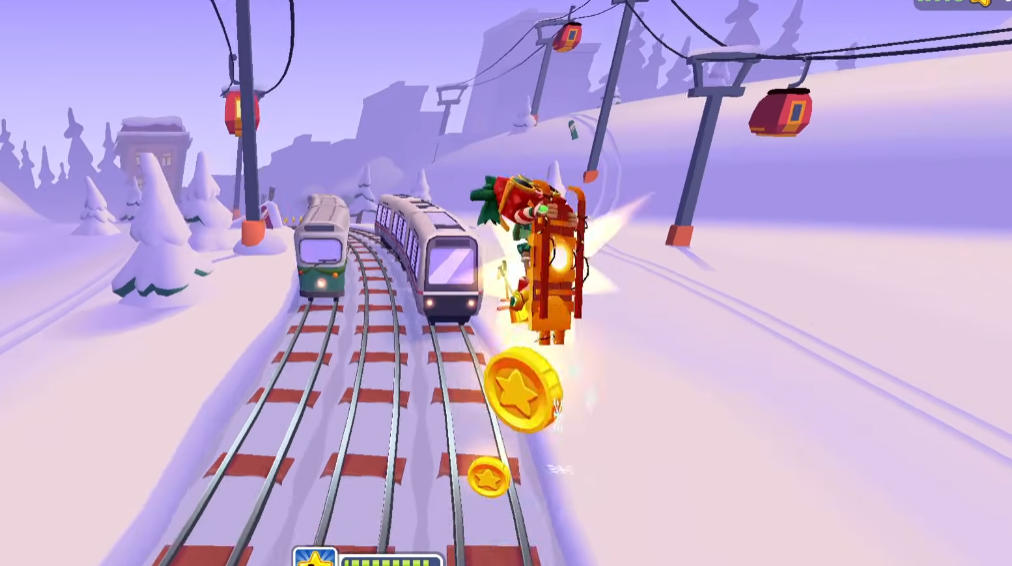Subway Surfers Winter Christmas Decorations - Game screenshot
