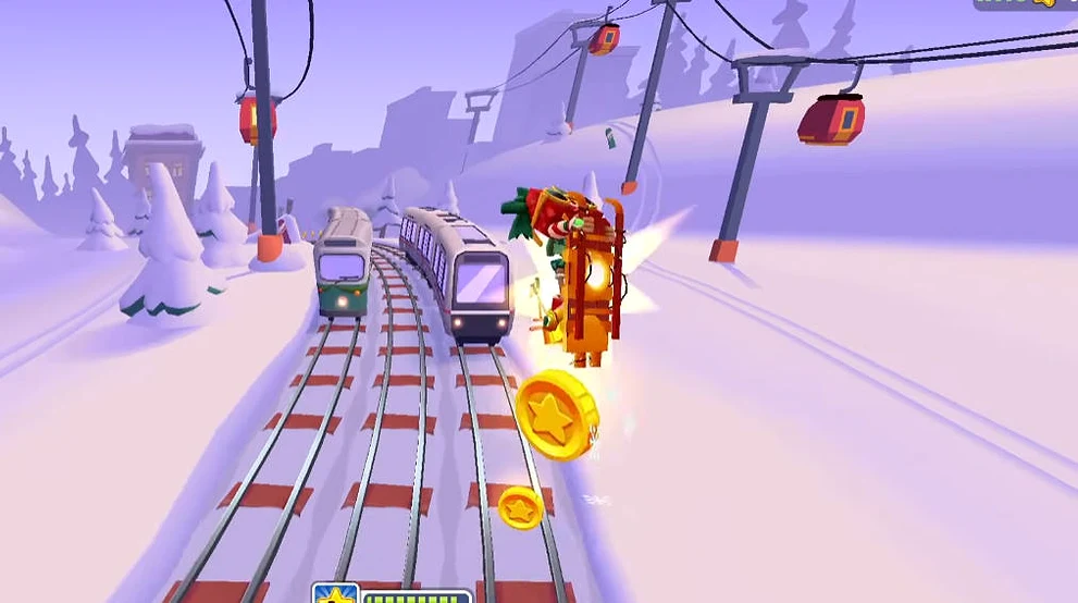 Subway Surfers Winter Christmas Decorations - Game screenshot